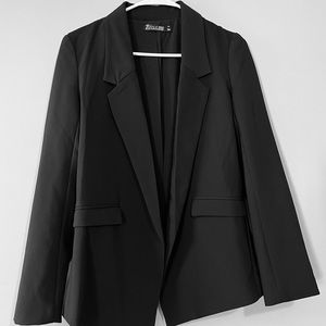 7th Avenue Design Studio New York & Company open Front Black Blazer XS